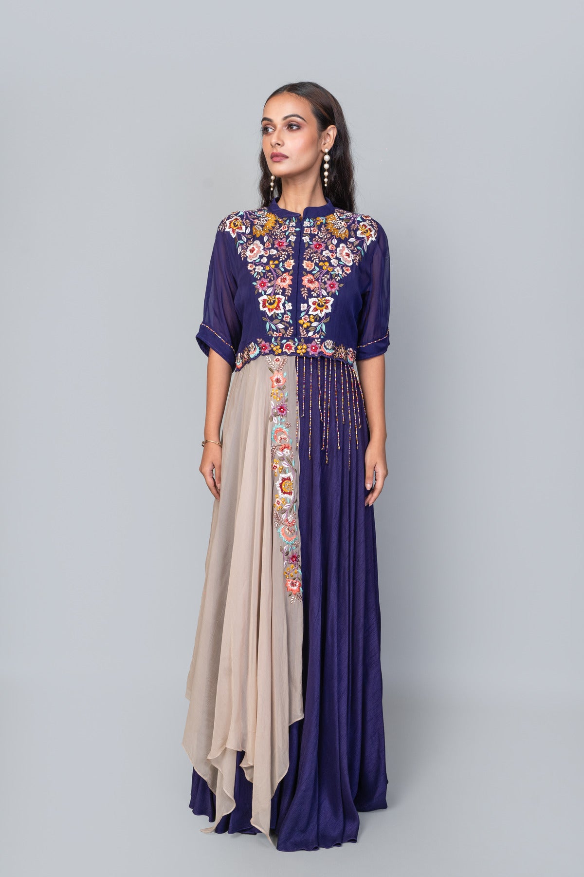Assymetrical Crop Top and Skirt