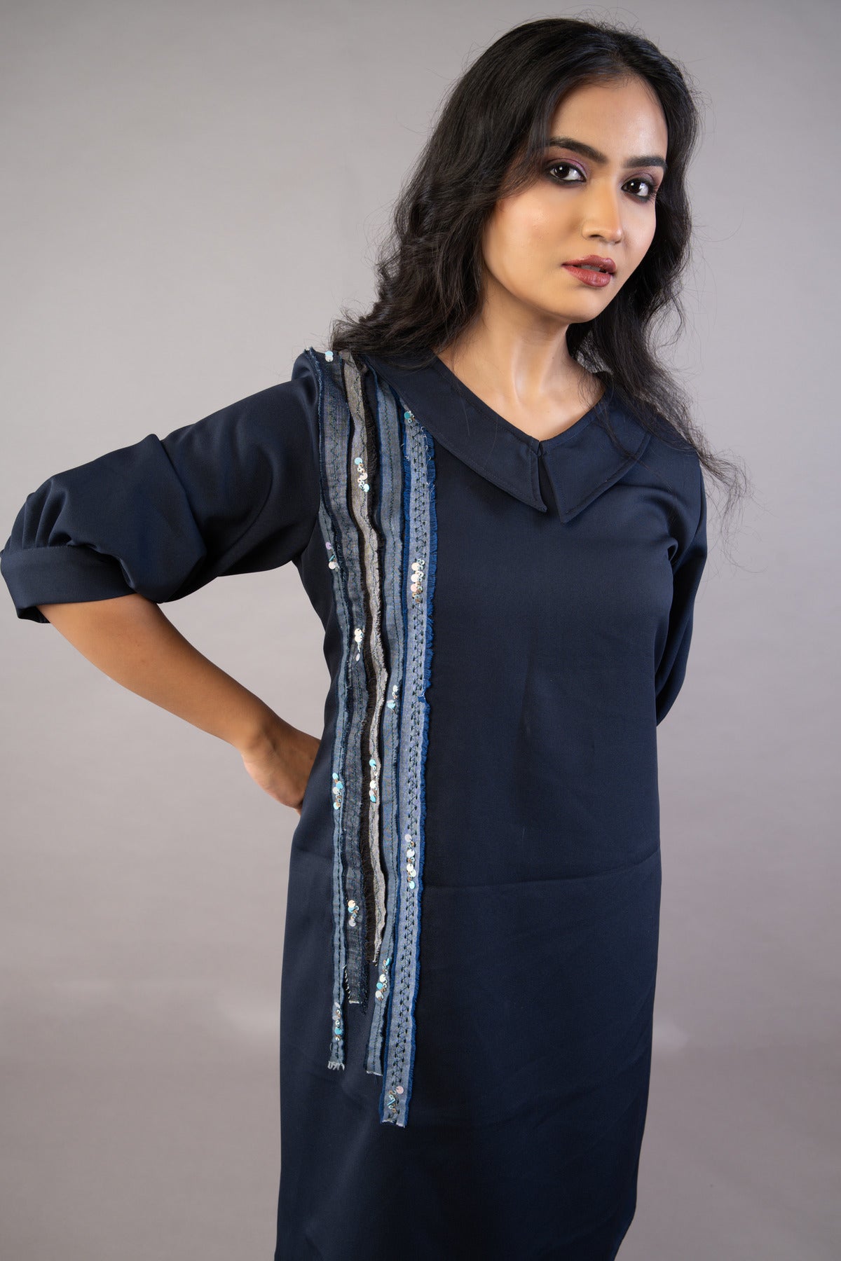 navy embroidered shift dress Gypsy Love Embroidered Shift Dress, Navy Violet Skye Boutique