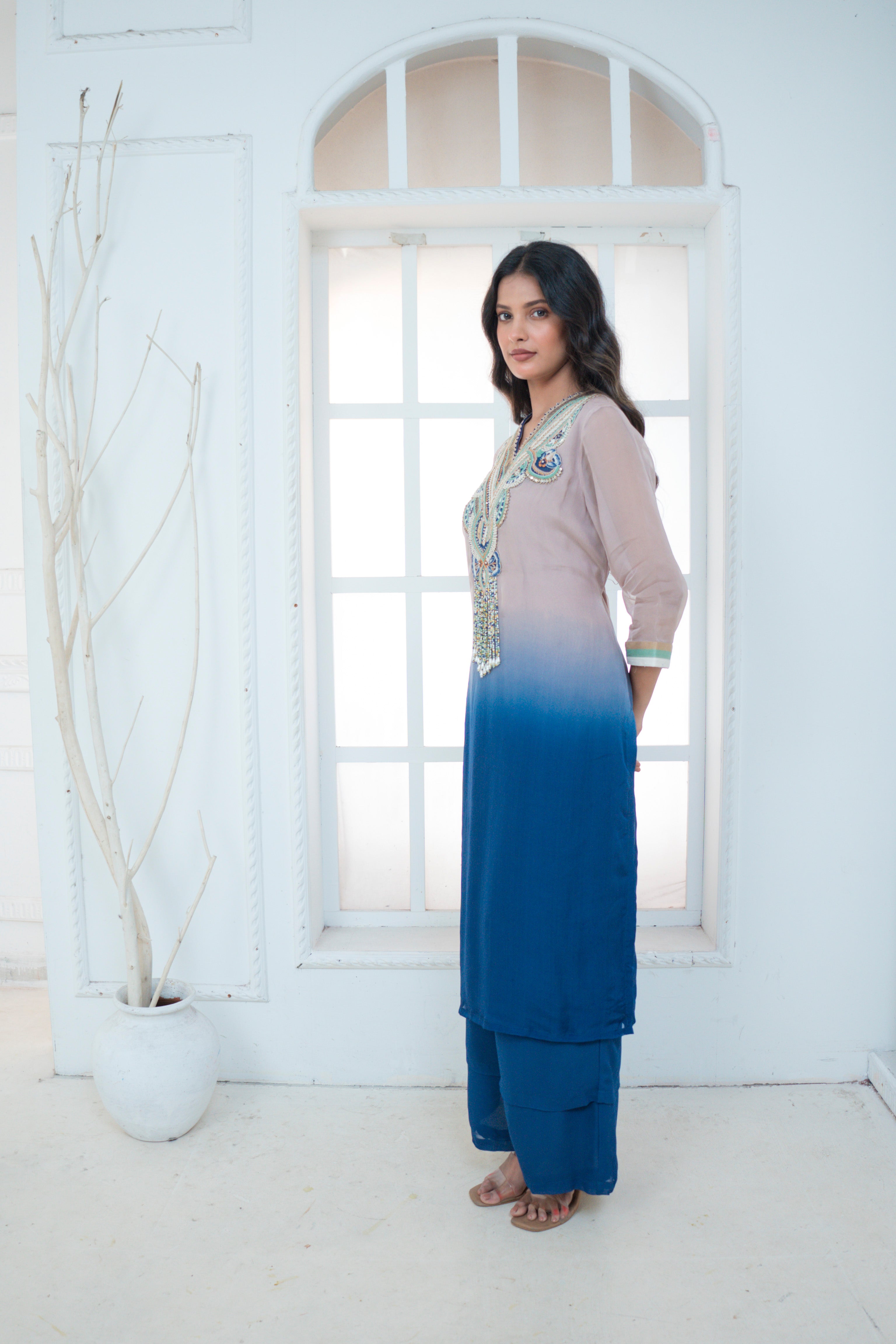 Ombre Kurta with Palazzo