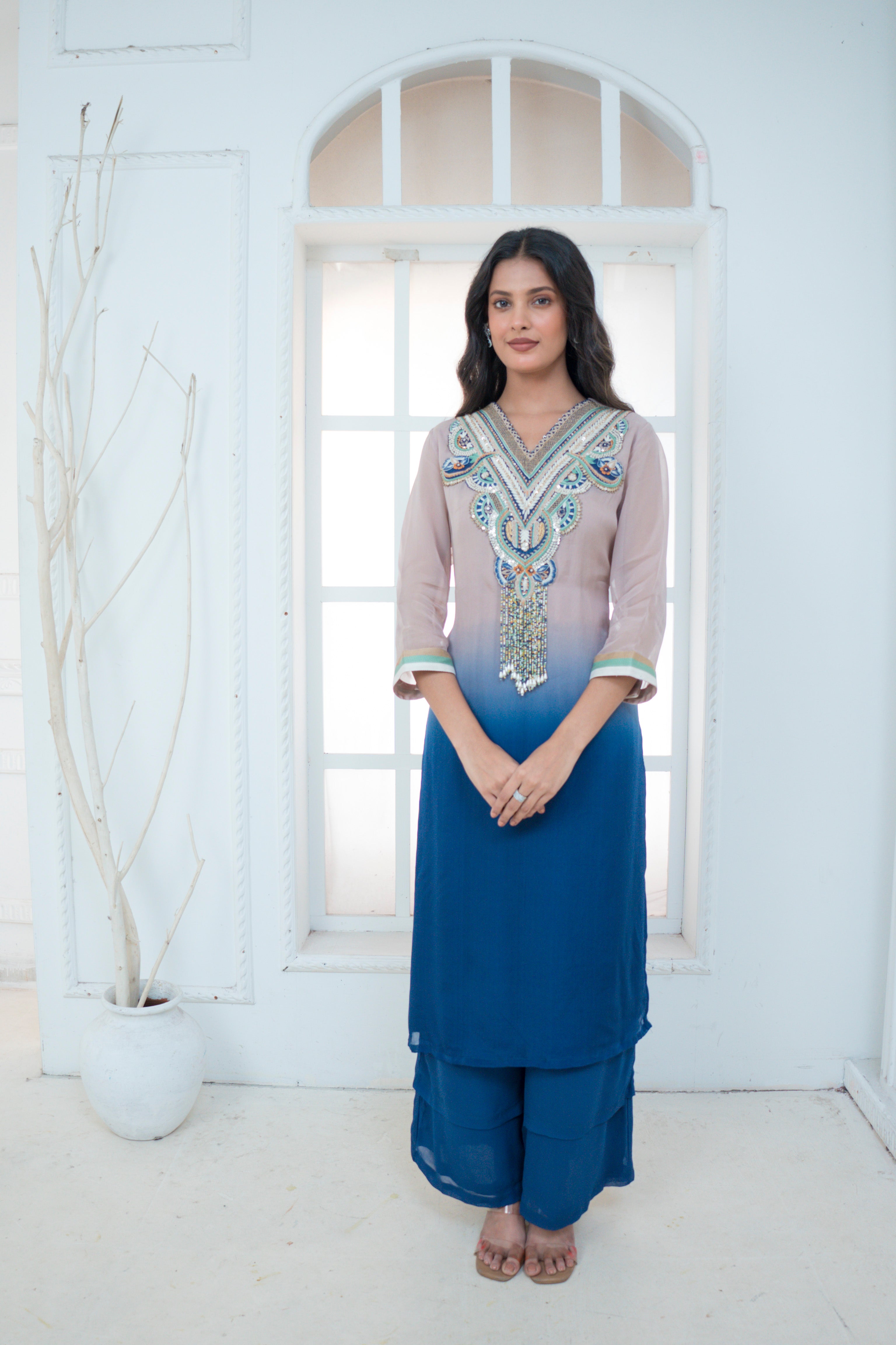 Ombre Kurta with Palazzo