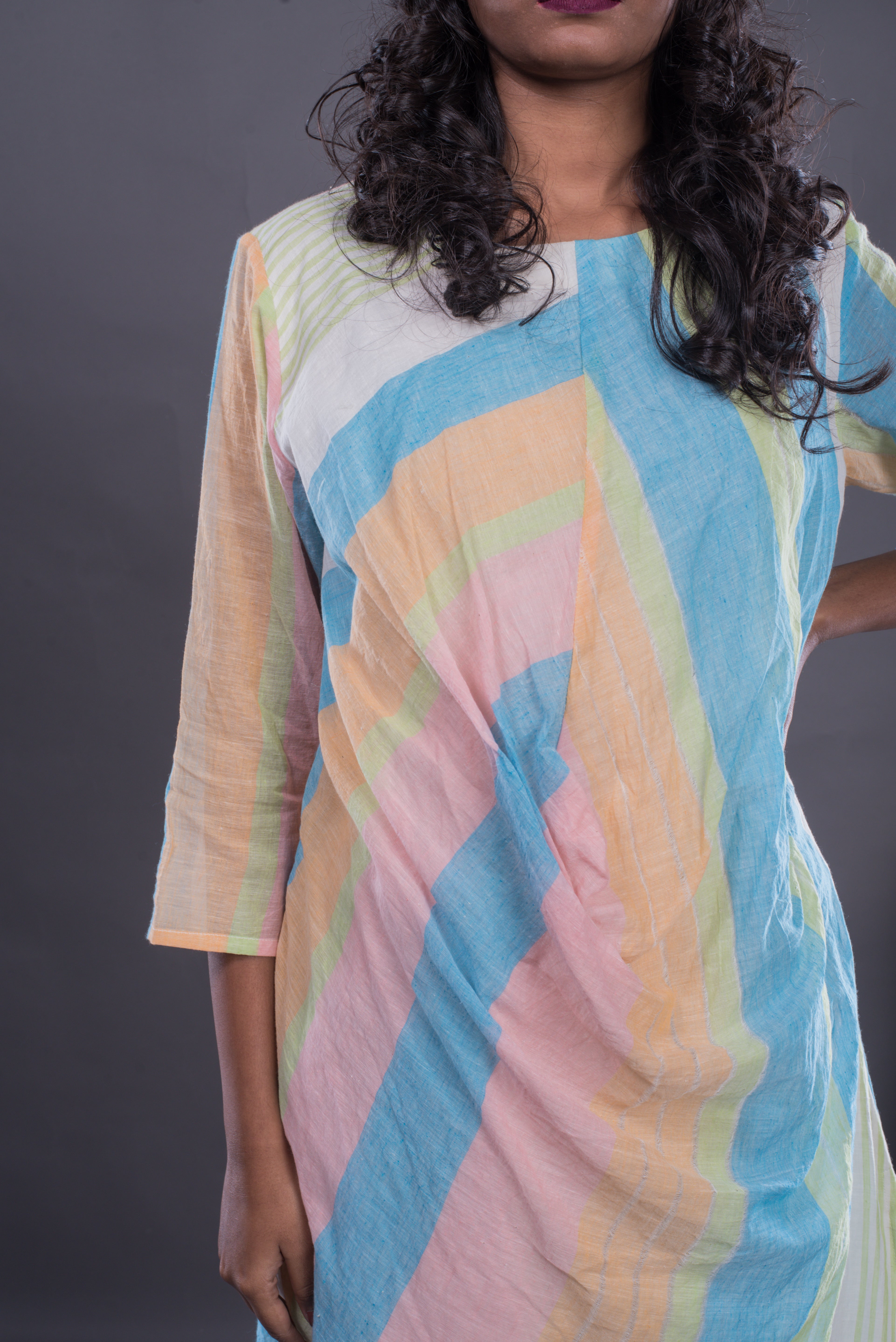 ABSTRACT PRINTED DRESS