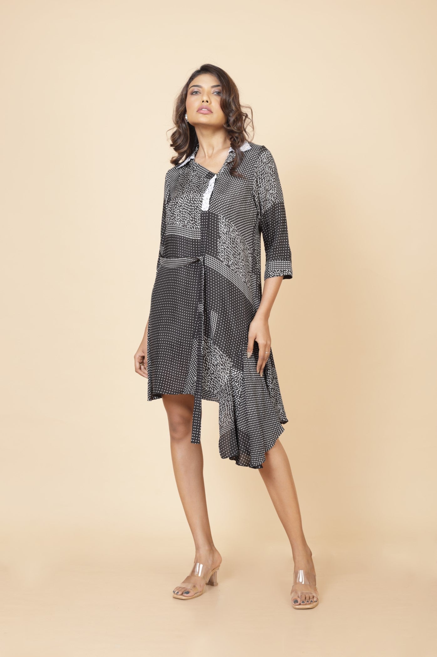 Printed Asymmetrical Dress