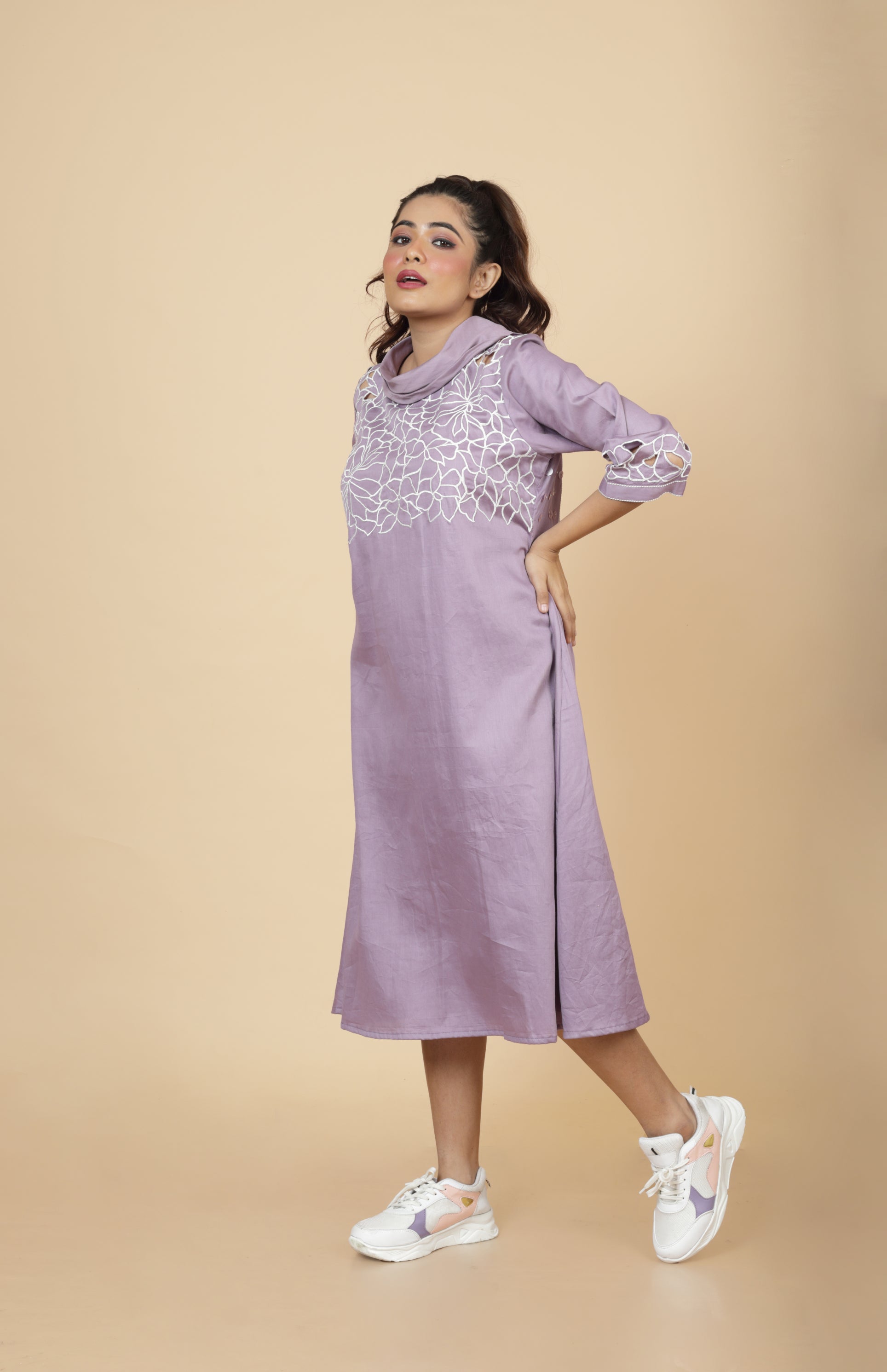 Cutwork Shift Dress