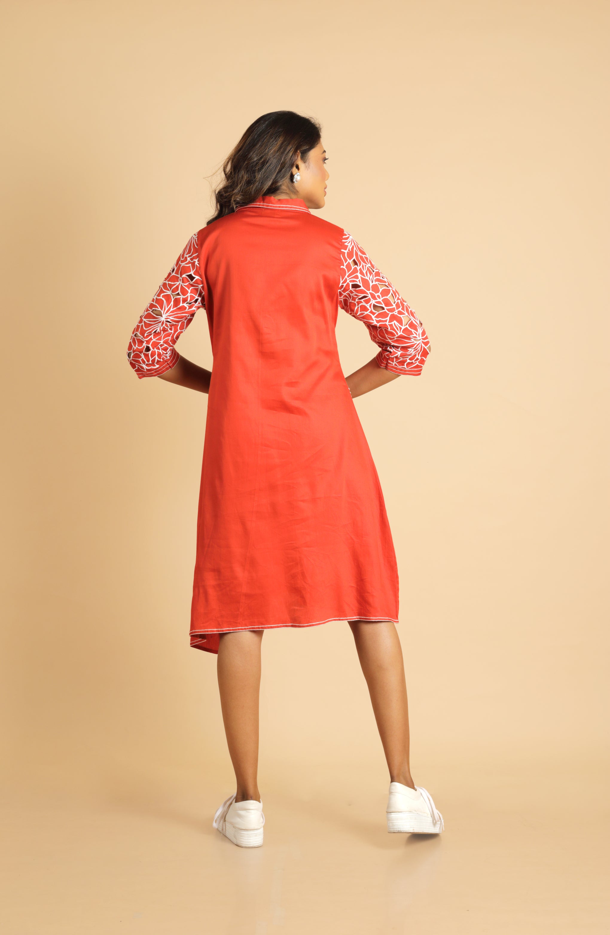 Cutwork Shift Dress