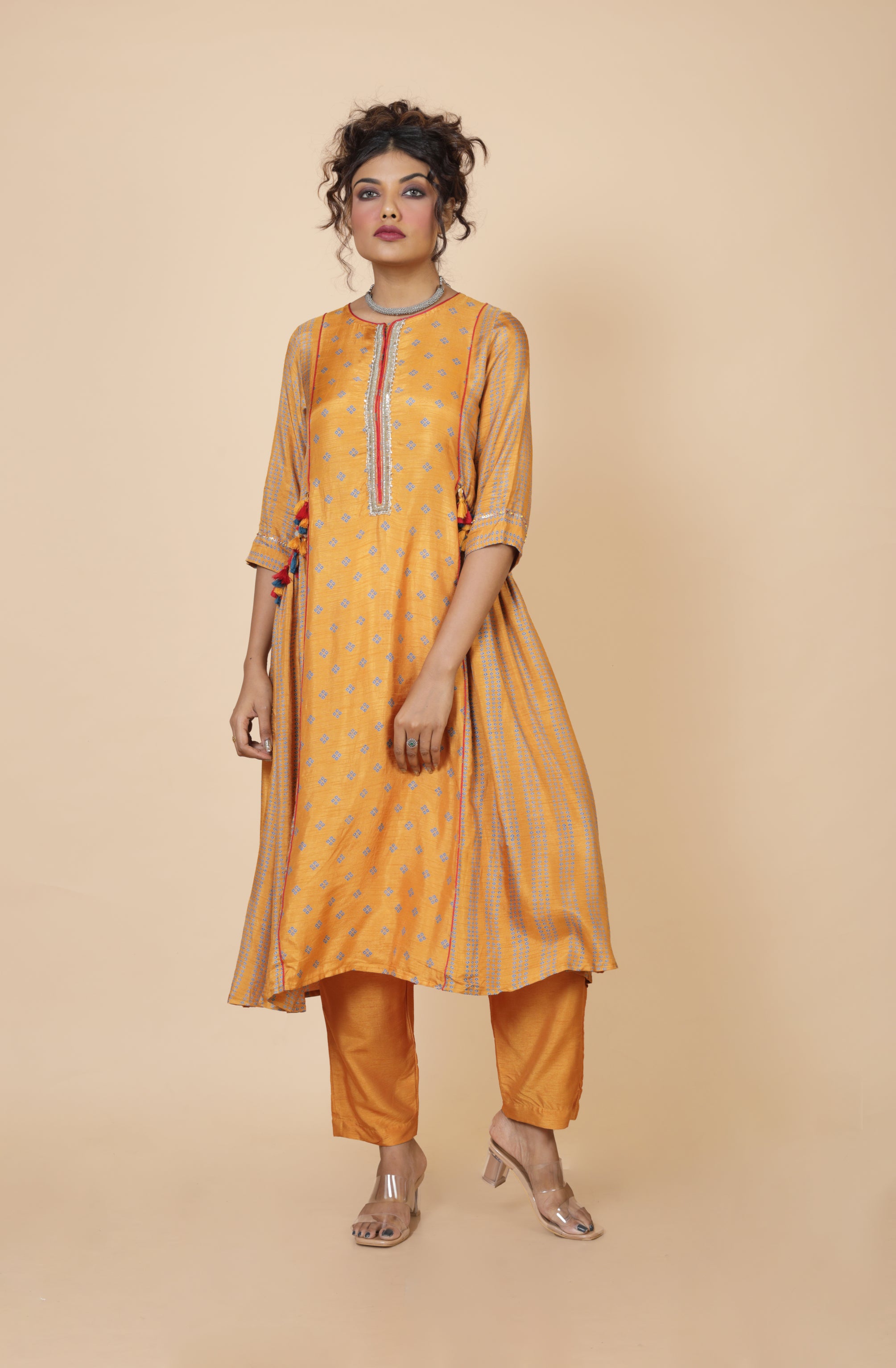 Embroidered Kurta With Pant