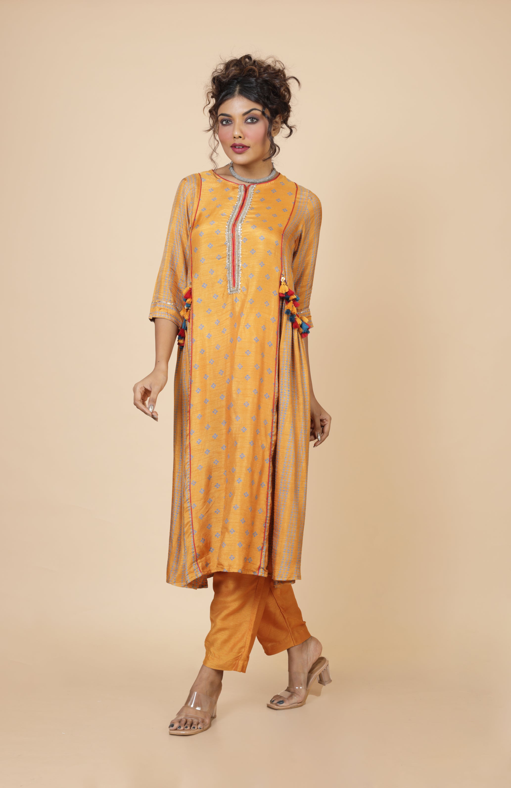 Embroidered Kurta With Pant