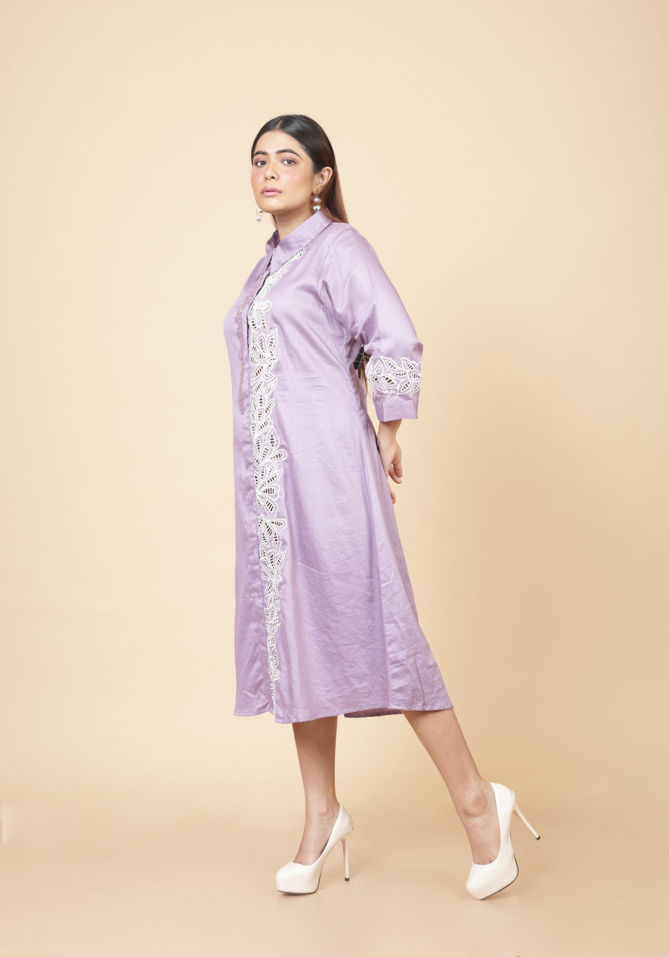 Cutwork Shift Dress