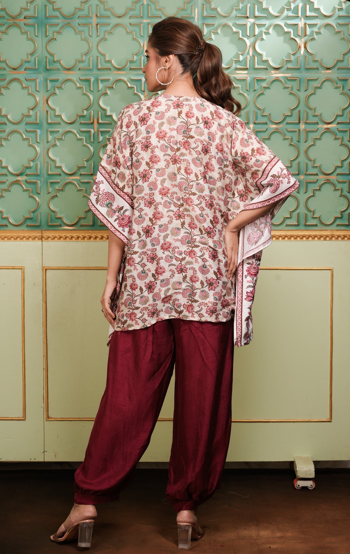 PRINTED KAFTAN WITH AFGHANI PANT