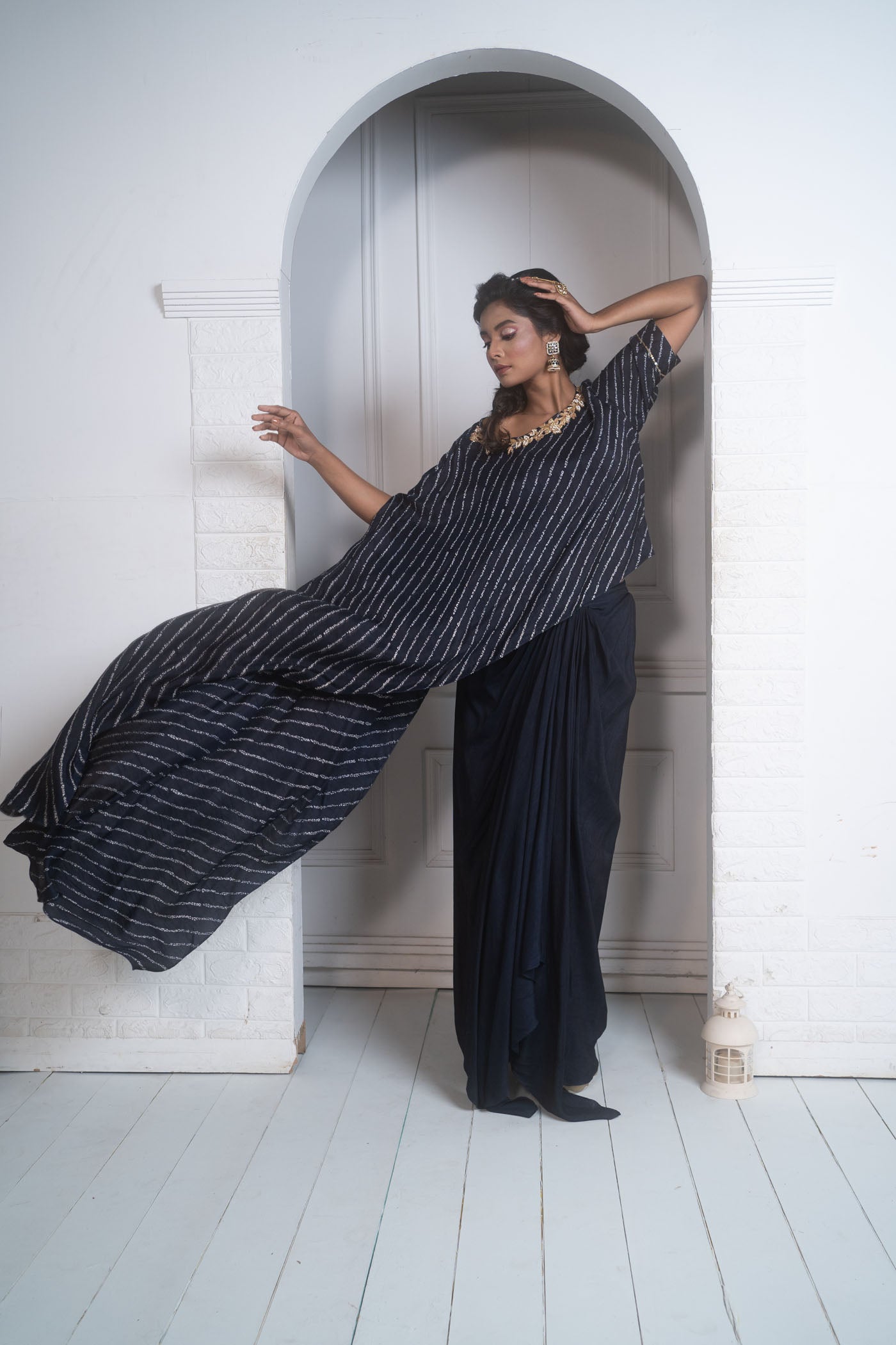 Cape With Drape Skirt